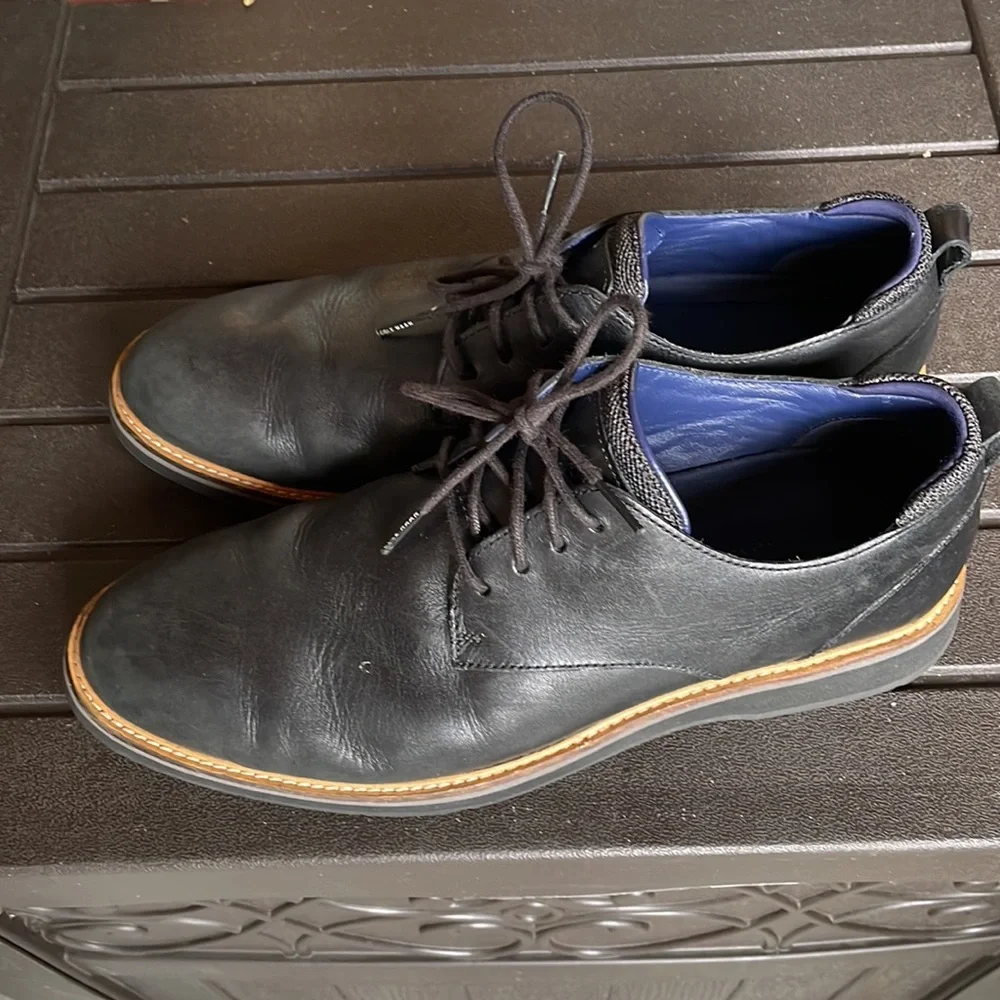 Men’s Cole Han Osborn Grand 360 Plain Toe Oxford in Black size 9.5 - Picture 7 of 9